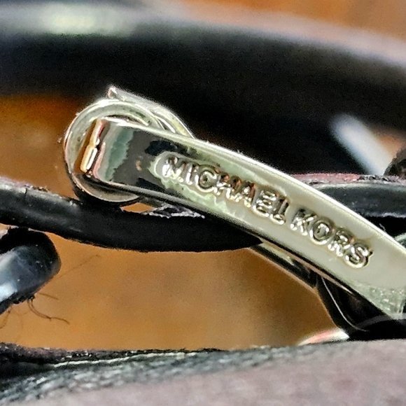 Michael Kors  Black Leather Weekender Shoulder/Crossbody/Duffle Bag 29x13x6 - Picture 9 of 11